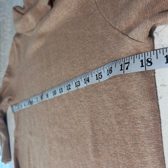 Talbots Mocha Cowl Neck Sweater 3/4 Length Sleeve Women’s Size Petite Small - Picture 8 of 12